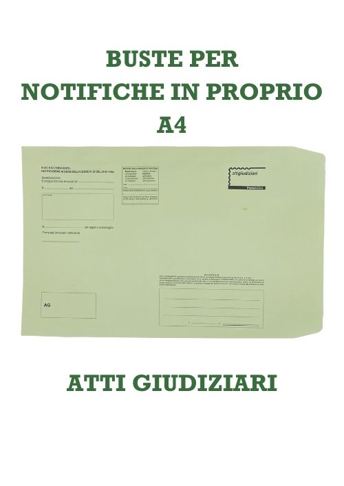 50 Nuove Buste Verdi Atti Giudiziari per Notifiche in Proprio Grandi